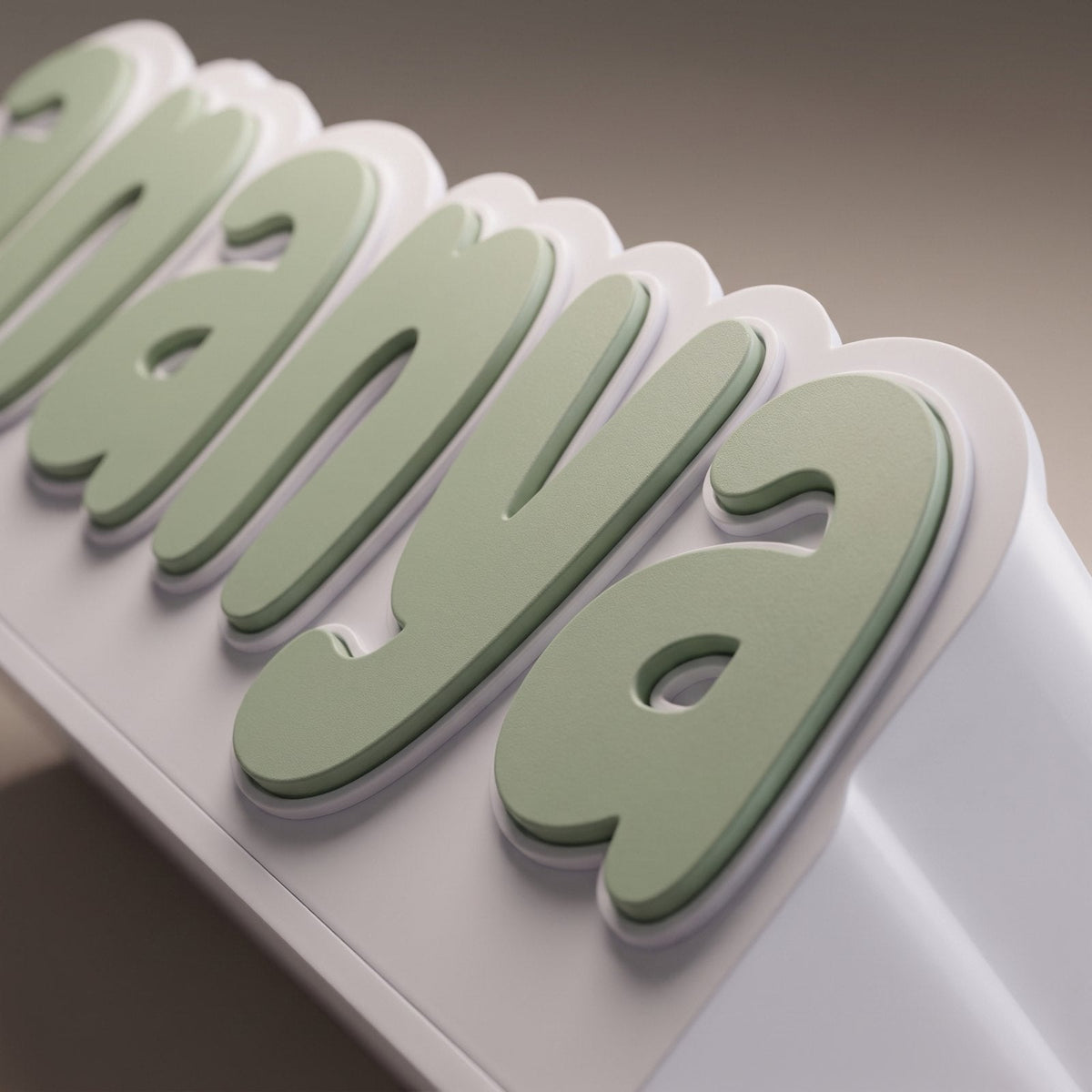 Personalised name pen holder on a styled desk